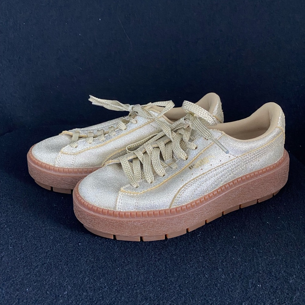 Puma Platform Trace Sneakers in Gold